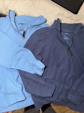 Tommy Bahama Half-Zip Pullover Duo — Light Blue & Navy